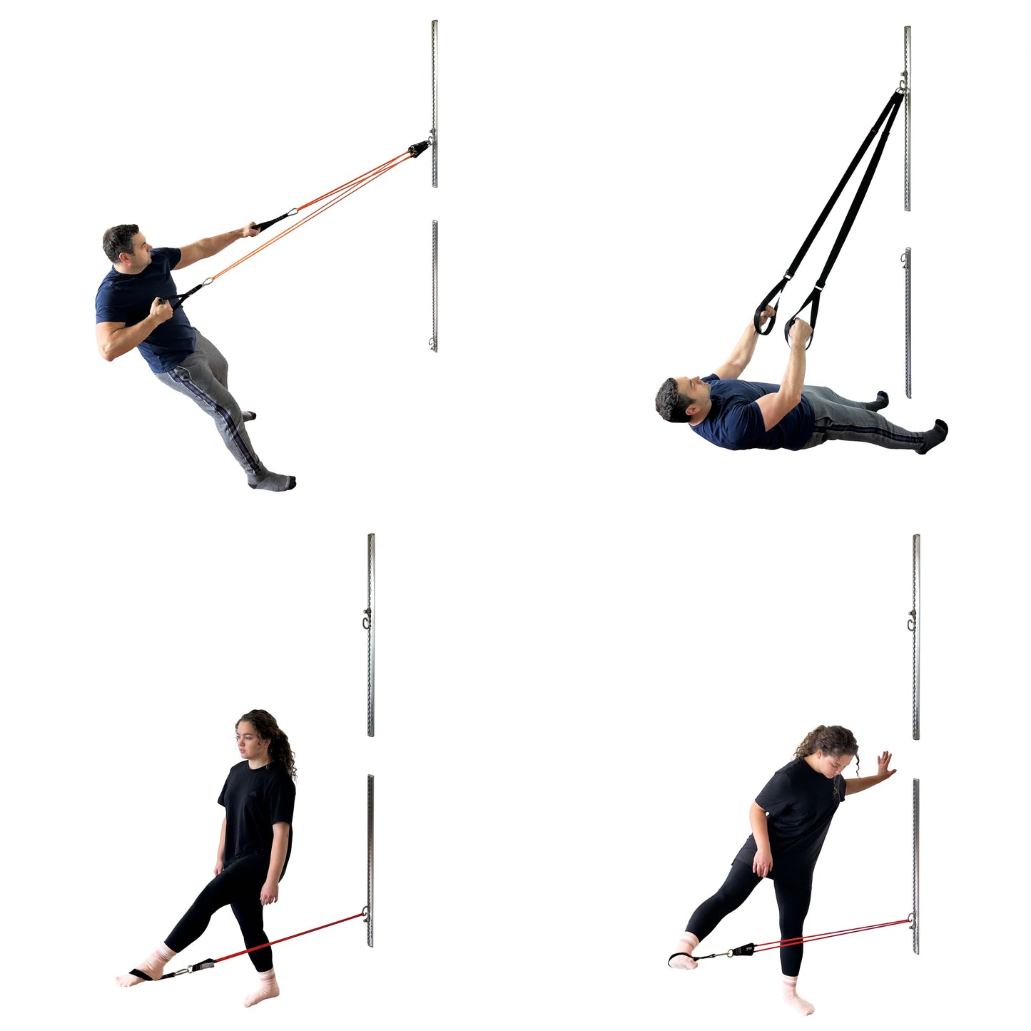 Muscle-Kik Aluminum Wall-Mounted Anchor Fitness System - Adjustable, Multi-Functional, Space Saving Home Gym / Single