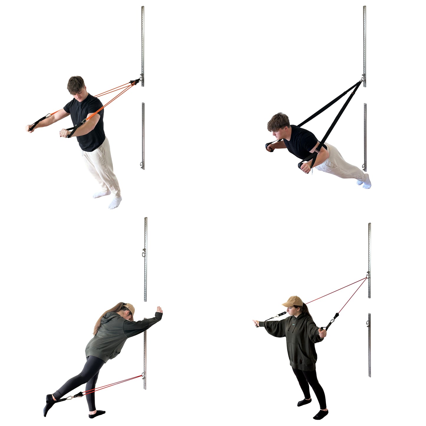 Muscle-Kik Aluminum Wall-Mounted Anchor Fitness System - Adjustable, Multi-Functional, Space Saving Home Gym / Single